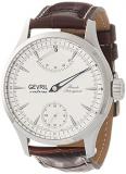 Gevril Men&#39;s Stainless Steel Swiss Mechanical Watch with Italian Leather Strap, Brown, 20 (Model: 462002-L2)