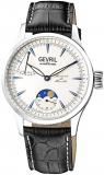 Gevril Men's Stainless Steel Swiss Mechanical Watch with Italian Leather Strap, Brown, 20 (Model: 462002-L2)