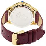 GV2 by Gevril Women's Stainless Steel Swiss Quartz Watch with Faux Leather Strap, Red, 17 (Model: 11702-525V)