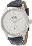 Gevril Men&#39;s Stainless Steel Automatic Watch with Italian Leather Strap, Blue, 20 (Model: 4250A-L2)