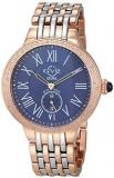GV2 by Gevril Women's Astor Swiss Quartz Watch with Stainless Steel Strap, Rose Gold, 18 (Model: 9109)