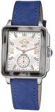 GV2 by Gevril Women Bari Tortoise Stainless Steel Swiss Quartz Watch with Suede Strap, Blue, 18 (Model: 9244)