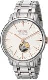 Gevril Men&#39;s Mulberry Swiss Automatic Watch with Stainless Steel Strap, Silver, 19 (Model: 9601B)