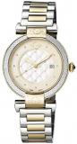 GV2 by Gevril Women's Berletta Swiss Quartz Watch with Gold Tone Strap, Silv...