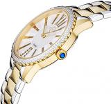 GV2 by Gevril Women's Siena Swiss Quartz Watch with Stainless Steel Strap, Two Toned Rose, 18 (Model: 11721)
