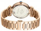 GV2 by Gevril Women's Berletta Swiss Quartz Watch with Stainless Steel Strap, Rose Gold, 18 (Model: 1509)