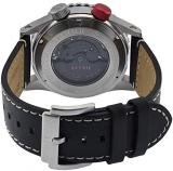 GV2 by Gevril Men's Stainless Steel Automatic Watch with Leather Strap, Black, 22.5 (Model: 3505)
