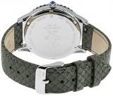 GV2 by Gevril Women Siena Stainless Steel Swiss Quartz Watch with Leather Strap, Green, 18 (Model: 11700-424.E)