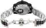Gevril Men's Seacloud Automatic Self Winder Watch with Stainless Steel Strap, Black, 22 (Model: 3121B)