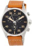 Hamilton Khaki Pilot Chronograph Black Dial Brown Leather Men's Watch H76722531