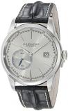 Hamilton Men's Timeless Classic Stainless Steel Swiss-Automatic Watch with Leather Calfskin Strap, Black, 20 (Model: H40515781)