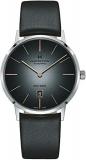 Hamilton Men's H38755781 Intra-Matic 42mm Black Dial Leather Watch