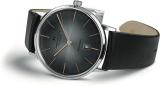 Hamilton Men's H38755781 Intra-Matic 42mm Black Dial Leather Watch