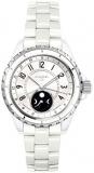Chanel J12 Moon Phase Mother of Pearl Dial White Ceramic Mens Watch H3404