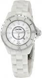 Chanel J12 White Ceramic 33 mm. Diamond Dial Quartz Watch - H1628