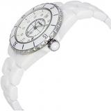 Chanel J12 White Ceramic 33 mm. Diamond Dial Quartz Watch - H1628