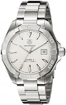 TAG Heuer Men's Aquaracer Swiss-Automatic Watch with Stainless-Steel Strap, Silver, 20 (Model: WAY2111.BA0928)