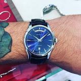Hamilton H32505741 Jazzmaster Blue Dial Black Leather Men's Watch