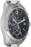 Hamilton Khaki Aviation Pilot Pioneer Swiss Chronograph Quartz Watch 41mm Case, Black Dial, Silver Stainless Steel Bracelet (Model: H76512133)
