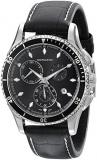 Hamilton Men's H37512731 Jazzmaster Seaview Black Chronograph Dial Watch