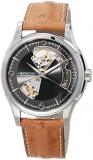 Hamilton Jazzmaster Open Heart Swiss Automatic Watch 40mm Case, Grey Dial, Brown Leather Strap (Model: H32565585)