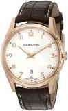 Hamilton Men's 'Jazzmaster' Swiss Quartz Gold and Leather Watch, Color:Brown (Model: H38541513)