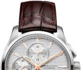 Hamilton Jazzmaster Silver Dial SS Leather Chrono Automatic Male Watch H32596551