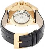 Hamilton Men's Jazzmaster Gold Swiss-Automatic Watch with Leather Calfskin Strap, Black, 22 (Model: H32546781)