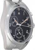 Hamilton Khaki Aviation Pilot Pioneer Swiss Chronograph Quartz Watch 41mm Case, Black Dial, Silver Stainless Steel Bracelet (Model: H76522131)