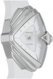 Hamilton Ventura S Swiss Quartz Watch 34.5mm x 38mm Case, Mother of Pearl Dial, White Rubber Strap (Model: H24251391)