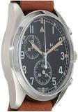 Hamilton Khaki Aviation Pilot Pioneer Swiss Chronograph Quartz Watch 41mm Case, Black Dial, Brown Leather NATO Strap (Model: H76522531)