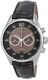 Tag Heuer Carrera Black and Grey Dial Chronograph Leather Mens Watch CAR2B10.FC6235