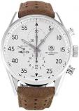 Tag Heuer Men's CAR2015.FC6321 Chronograph Brown Leather Watch