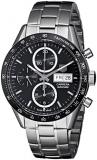 Tag Heuer Men's 'Carrera' Black Dial Stainless Steel Chronograph Watch CV201AG.BA0725
