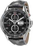 TAG Heuer Men's Carrera Stainless Steel Swiss-Automatic Watch with Leather-Alligator Strap, Black, 20.3 (Model: CV2A1R.FC6235)