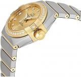 Omega Constellation Champagne Diamond Dial Steel and 18kt Yellow Gold Ladies Watch 12325272058001