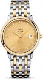 Omega De Ville Prestige Champagne Dial Stainless Steel and 18kt Gold Mens Watch 42420372058001
