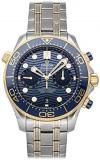 Omega Diver 300M Co‑Axial Master Chronometer Chronograph Yellow Gold & Steel 44mm Men's Watch 210.20.44.51.03.001