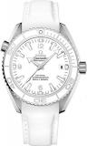 Omega Seamaster Planet Ocean Steel Watch on White Rubber Strap 23232422104001