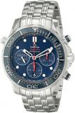 Omega Men's 21230445003001 Diver 300 M Co-Axial Chronograph Sliver Watch