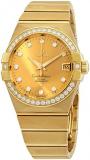 Omega Constellation Automatic Chronometer Diamond Champagne Dial Men's Watch 123.55.38.21.58.001