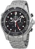 Omega Seamaster Diver Black Dial Chronograph Mens Watch 21230445201001