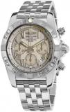Breitling Men's AB011011/G676 Chronomat B01 Silver Chronograph Dial Watch