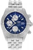 Breitling Galactic Chronograph Blue Dial Stainless Steel Mens Watch A1336410-C645SS