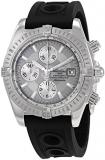 Breitling Chronomat Rhodium Dial Automatic Chronograph Black Rubber Men's Watch A1335611/E519