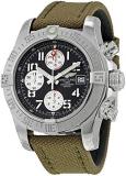 Breitling Avenger II Automatic Chronograph Grey Dial Military Strap Mens WatchA1338111-F564GRFT