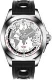 Breitling Galactic Unitime Men's Watch w/Ocean Racer Black Rubber Strap WB3510U0/A777-200S