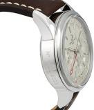 Breitling Transocean Chronograph GMT Silver Dial Brown Leather Mens Watch AB045112-G772BRLT