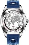 Breitling Galactic Unitime Steel Men's Watch on Blue Ocean Racer Rubber Strap WB3510U0/A777-211S