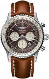 Breitling Mens Navitimer Rattrapante Bronze Watch AB031021, Light Brown Gold Leather Strap, Tang Buckle